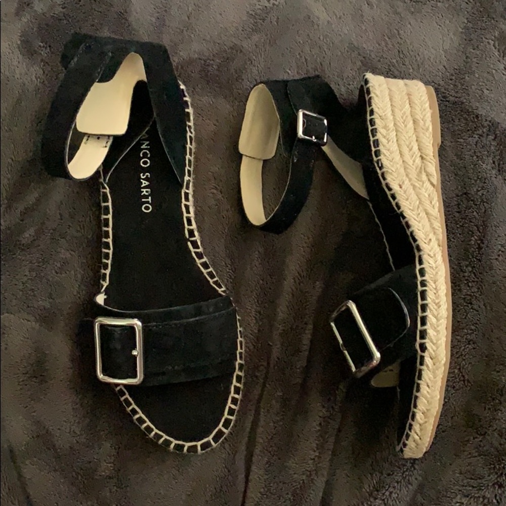 Franco Sarto Lexie Black Suede Sz 6